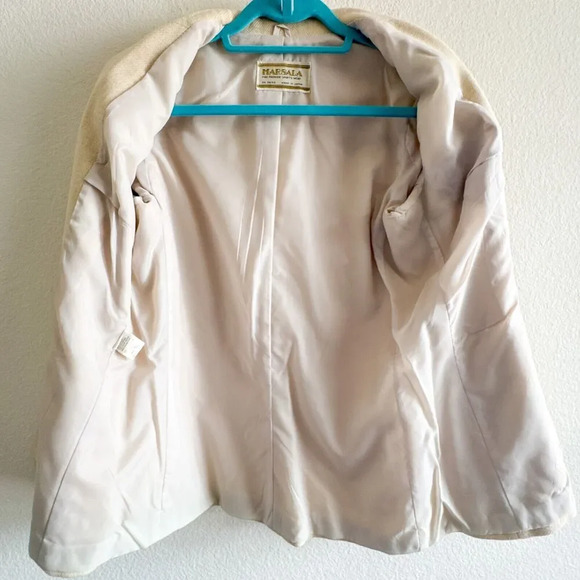 Vintage Made In Japan Ivory Cream Wool Blend Blazer marked 9/10 fits S/M - Picture 8 of 12